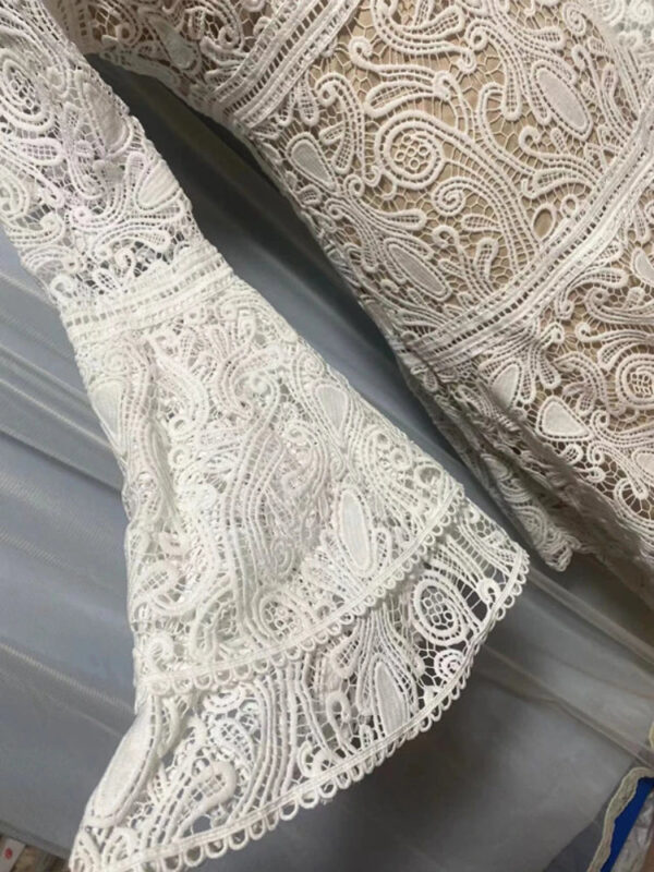 Flowing Lace Boho Gown Dress