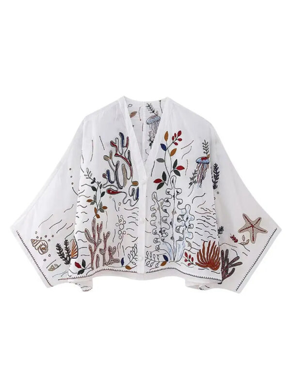 Free Your Mind Embroidered Boho Skirt and Top 2 Piece Set