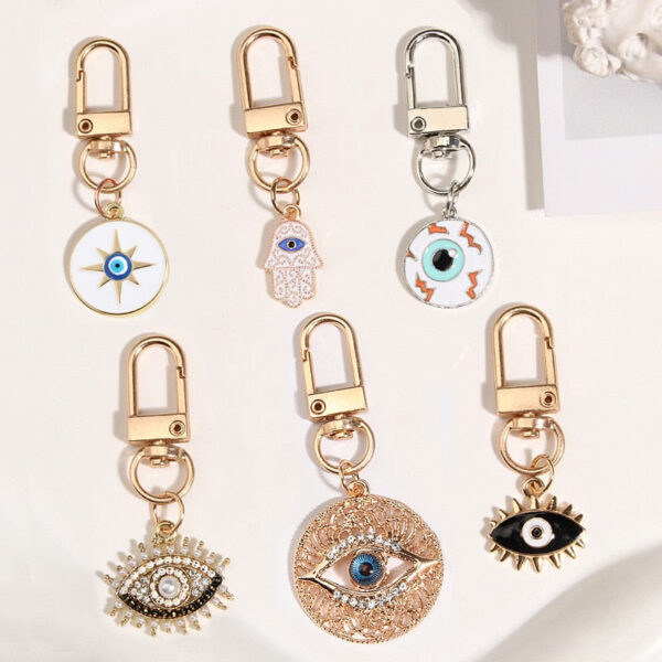 Se81ba08a2b6f4013aeea402501ba1fda3 Eye Of Horus Keychain Blue Eye Key Ring Hamsa Hand