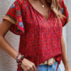 Spirit and Rebel Flowy Floral Boho Blouse