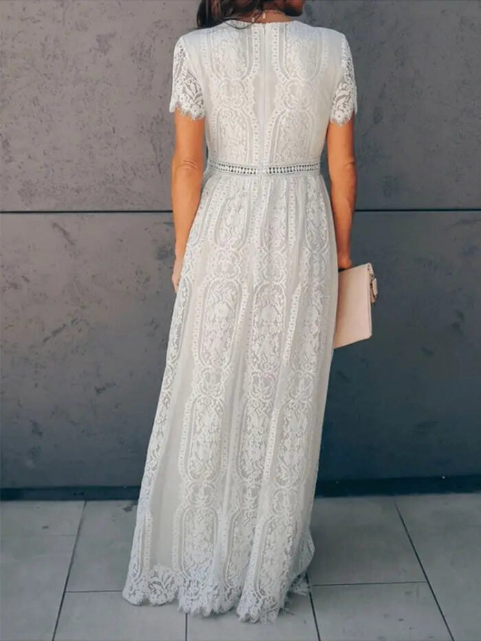 Ethereal Elegance Boho Lace Wedding Gown – Spirit & Rebel