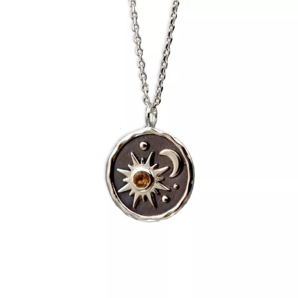 Vintage Boho Sun Moon Pendant Earrings Necklace Set – Spirit & Rebel