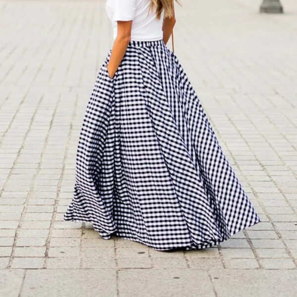 Farmhouse Rustic Plaid Boho Maxi Skirt – Spirit & Rebel
