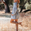 Denim Dream Long Sleeve Boho Dress