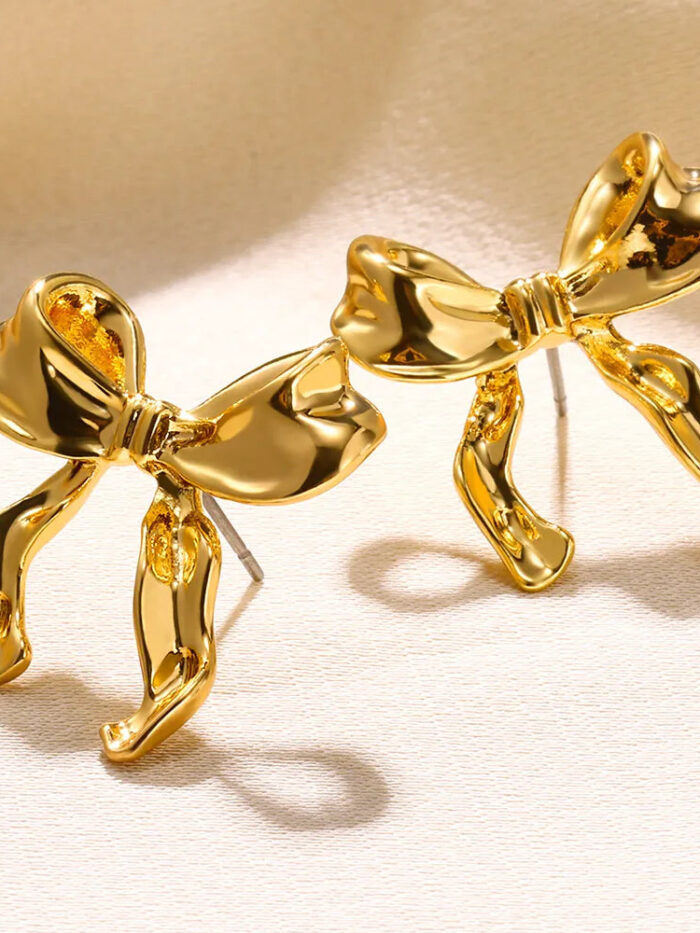 Sf4e5ec6ed3ce48b9bc8dee5c0075151dm Boho Bow Gold Color Earrings – Spirit & Rebel