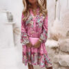 Sf63b834abfe04844ab3733ffc9e5b67aT Spirit and Rebel Boho Ruffle Long Sleeve Loose Dress