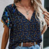 Spirit and Rebel Flowy Floral Boho Blouse