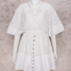 Spirit and Rebel White Lace Boho Tunic Beach Cover up Dress