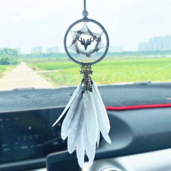 Sff6635fb05644a3fb63a5f38cf0d13f4e Car Interior Rearview Mirror Hanging Boho Decor
