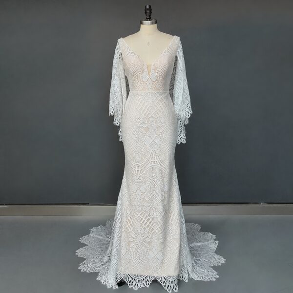 photo_1790346630_6259 Bohemian Belle Open Back Mermaid Boho Wedding Dress – Spirit & Rebel