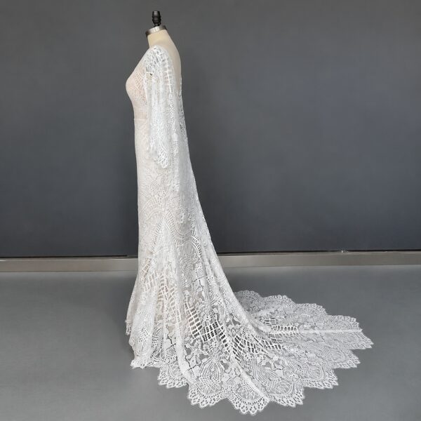photo_1790346630_9560 Bohemian Belle Open Back Mermaid Boho Wedding Dress – Spirit & Rebel